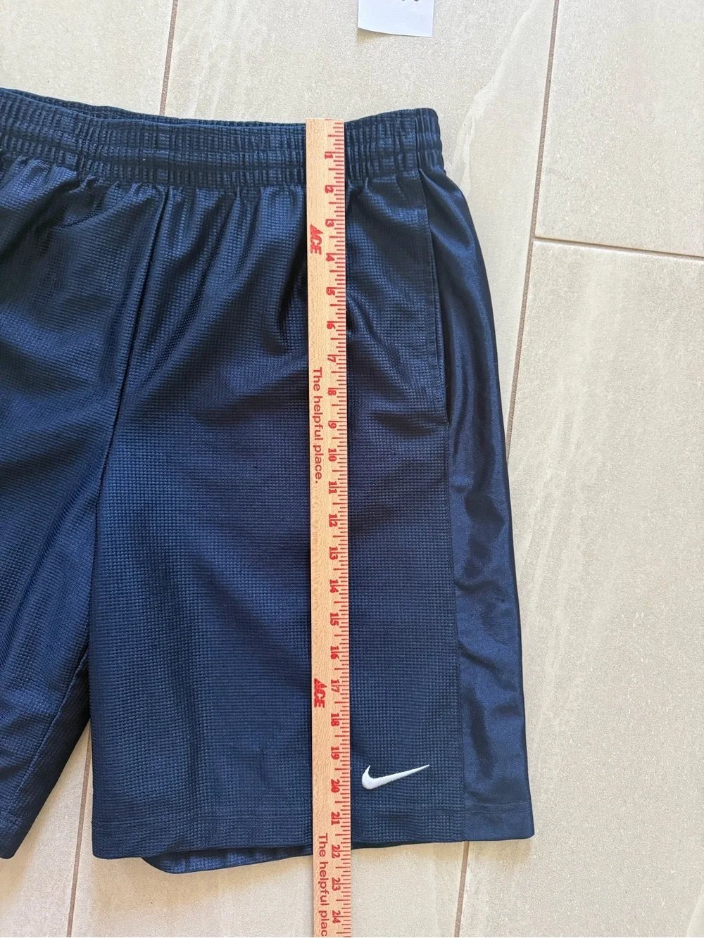 Nike Basketball Shorts Men’s L Navy Blue Dazzle Baggy Swoosh